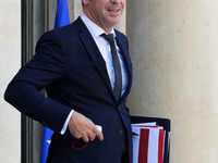 French Health Minister Olivier Veran leaves The Elysee Presidential Palace after the Council of Ministers - September 8, 2021, Paris  (
