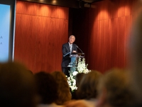President Marcelo Rebelo de Sousa Speaks at the end of the book launch at theCalouste Gulbenkian Foundation, on September 9, 2021 in Lisbon,...