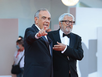 Roberto Cicutto and Alberto Barbera on the closing ceremony red carpet during the 78th Venice International Film Festival on September 11, 2...