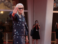 Jane Campion on the closing ceremony red carpet during the 78th Venice International Film Festival on September 11, 2021 in Venice, Italy. (...