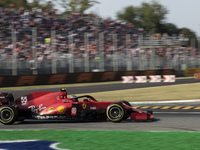 Carlos Sainz, Scuderia Ferrari competes during the Formula 1 Heineken Gran Premio D'italia 2021, Italian Grand Prix, 14th round of the 2021...