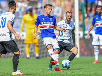 ADRIEN SILVA (Sampdoria), Marcelo Brozovic (Inter) during the Italian football Serie A match UC Sampdoria vs Inter - FC Internazionale on Se...
