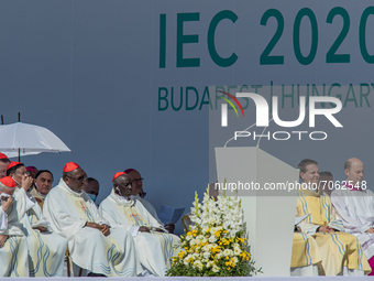 Bishops attend the closing mass on 52nd International Eucharistic Congress at 12. Sept. 2021, Budapest, Hungary. (