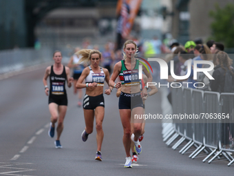 Elite Women athletes in action during the BUPA Great North Run in Newcastle upon Tyne, England on Sunday 12th September 2021.  (