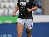 
Natasha Flint of Leicester City Women warms up ahead of the Barclays FA Women's Super League match between Leicester City and Manchester Un...