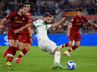 goal disallowed Domenico Berardi of Sassuolo Calcio in action during the  Italian Football Championship League A 2021/2022 match between AS...