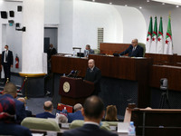 The Prime Minister, Minister of Finance, Amine Ben Abdelrahman, presents the Government's Action Plan, before the members of the People's Na...