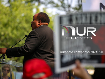 Activist Martin Luther King III, the oldest living child of Martin Luther King, Jr., speaks at the “Finish the Job: For the People” voting r...