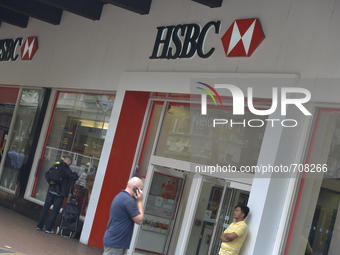 A branch of the Hong Kong and Singapore Banking Corporation trading in Birmingham, England, on Monday 27th July 2015. (