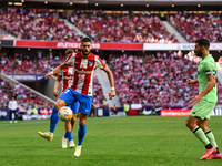 Yannick Carrasco during La Liga match between Atletico de Madrid and Athletic Club at Wanda Metropolitano on September 18, 2021 in Madrid, S...