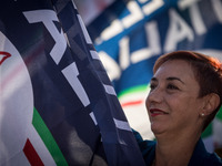 Demonstration Italy of redemption, the party Fratelli d'Italia on the occasion of the municipal elections, in Rome, Italy, on September 18,...