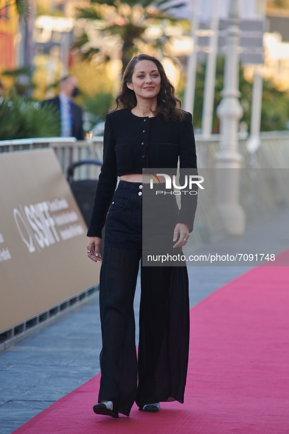 The French actress Marion Cotillard attends the Bigger Than Us Red Carpet at the 69th San Sebastian Film Festival. The actress will be award...