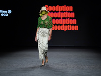 A model walks the runway at the  Goodption  fashion show during  Mercedes Benz Fashion Week Madrid (MBFWM) at IFEMA, in Madrid, Spain, on Se...