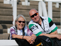  Newcastle Falcons supporters enjoying the sunshine at Kingston Park before the Gallagher Premiership match between Newcastle Falcons and Ha...