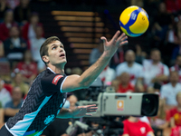 Gregor Ropret (SLO) during the CEV Eurovolley 2021 match between Slovenia v Italy, in Katowice, Poland, on September 19, 2021. (