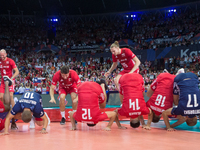 Reprezentacja Polski during the Medal ceremony for the CEV Eurovolley 2021, in Katowice, Poland, on September 19, 2021. (