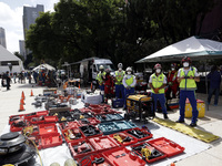   Rescue Squad take part during   the Earthquake Mega Drill  in commemoration of the 1985 and 2017 earthquakes at Revolution Monument On Sep...