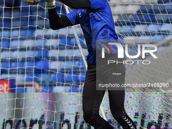  Stock action picture of Oldham Athletic's Jayson Leutwiler (Goalkeeper) during the Sky Bet League 2 match between Oldham Athletic and Hartl...