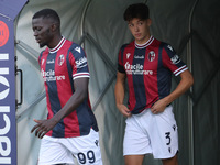 Musa Barrow (Bologna F.C.) (left) and Aaron Hickey (Bologna F.C.) during the Italian Serie A soccer match Bologna F.C. vs Genoa C.F.C. at th...