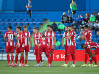 Players of Atletico de Madrid during the La Liga match between Getafe CF and Atletico de Madrid at Coliseum Alfonso Perez Stadium in Madrid,...