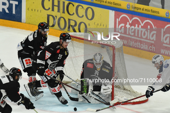 Niklas Schlegel Lugano Hockey HC Lugano Vs. EV Zug National League season 2021/2022 on 21 September 2021 in Corner Arena in Lugano, Swizzerl...