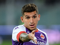 Lucas Torreira of ACF Fiorentina gestures during the Serie A match between ACF Fiorentina and FC Internazionale at Stadio Artemio Franchi, F...