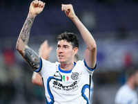 Alessandro Bastoni of FC Internazionale celebrates the victory at the end of the Serie A match between ACF Fiorentina and FC Internazionale...
