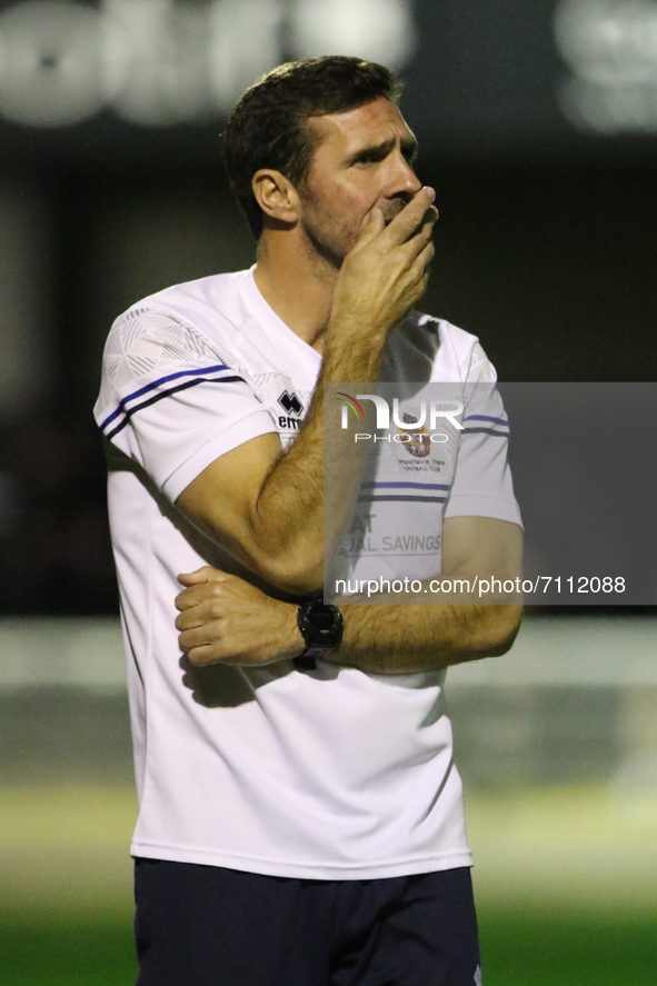 Tommy Miller, Spennymoor Town Manager, seen during the FA Cup Second Qualifying Round replay   between Spennymoor Town and AFC Fylde at the...