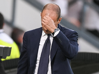 Massimiliano Allegri manager of FC Juventus looks dejected during the Serie A match between Spezia Calcio and FC Juventus at Stadio Alberto...