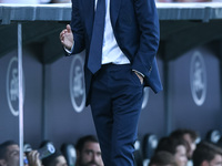 Massimiliano Allegri manager of FC Juventus looks on during the Serie A match between Spezia Calcio and FC Juventus at Stadio Alberto Picco...