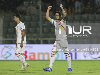 Gianmaria Zanandrea (Perugia) celebrates the second goal of the match during the Italian Football Championship League BKT US Cremonese vs AC...