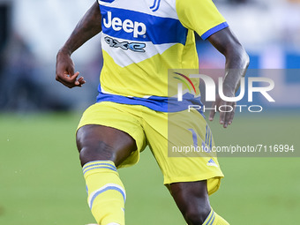 Moise Kean of FC Juventus during the Serie A match between Spezia Calcio and FC Juventus at Stadio Alberto Picco on 22 September 2021. Septe...