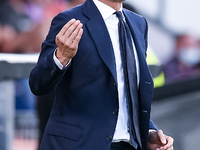 Massimiliano Allegri manager of FC Juventus gestures during the Serie A match between Spezia Calcio and FC Juventus at Stadio Alberto Picco...