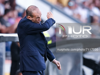 Massimiliano Allegri manager of FC Juventus during the Serie A match between Spezia Calcio and FC Juventus at Stadio Alberto Picco on 22 Sep...