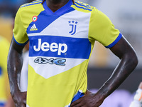 Moise Kean of FC Juventus looks on during the Serie A match between Spezia Calcio and FC Juventus at Stadio Alberto Picco on 22 September 20...