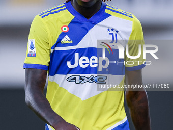 Moise Kean of FC Juventus during the Serie A match between Spezia Calcio and FC Juventus at Stadio Alberto Picco on 22 September 2021. Septe...