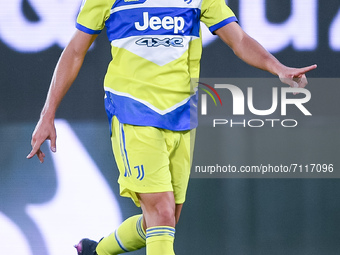 Mattia De Sciglio of FC Juventus during the Serie A match between Spezia Calcio and FC Juventus at Stadio Alberto Picco on 22 September 2021...