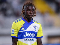 Moise Kean of FC Juventus looks on during the Serie A match between Spezia Calcio and FC Juventus at Stadio Alberto Picco on 22 September 20...