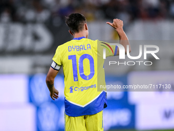 Paulo Dybala of FC Juventus gestures during the Serie A match between Spezia Calcio and FC Juventus at Stadio Alberto Picco on 22 September...