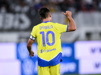 Paulo Dybala of FC Juventus gestures during the Serie A match between Spezia Calcio and FC Juventus at Stadio Alberto Picco on 22 September...