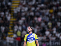 Adrien Rabiot of FC Juventus looks on during the Serie A match between Spezia Calcio and FC Juventus at Stadio Alberto Picco on 22 September...