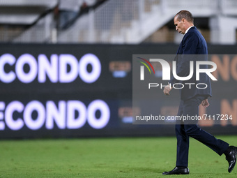 Massimiliano Allegri manager of FC Juventus leaves the pitch at the end of the Serie A match between Spezia Calcio and FC Juventus at Stadio...