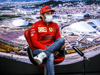 SAINZ Carlos (spa), Scuderia Ferrari SF21, portrait during the Formula 1 VTB Russian Grand Prix 2021, 15th round of the 2021 FIA Formula One...