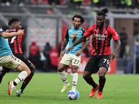 Franck Kessie of AC Milan in action during the Serie A 2021/22 football match between AC Milan and Venezia FC at Giuseppe Meazza Stadium, Mi...