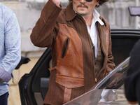 Johnny Depp leaves the Maria Cristina hotel at the 69th edition of the San Sebastian film festival, September 23, 2021. (
