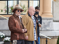The American actor Johnny Depp leaves the Maria Cristina Hotel at the San Sebastian Film Festival, in San Sebastian, Spain, on September 23,...