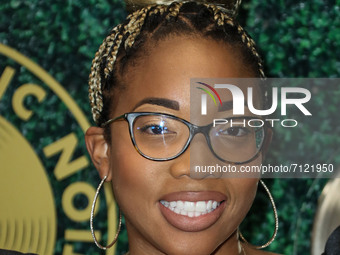 WEST HOLLYWOOD, LOS ANGELES, CALIFORNIA, USA - SEPTEMBER 23: Brittany Lewis arrives at the 1st Annual Black Music Action Coalition's Music i...