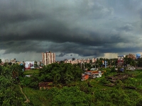 A panoramic view of dense cloud can be seen in Kolkata, India, 26 September, 2021.  (