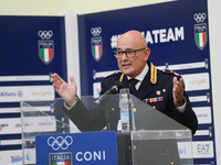 Francesco Montini, Fiamme Oro during the News ROME: Celebration of the Olympic athletes of the Fiamme Oro at the Coni hall of honor on Octob...