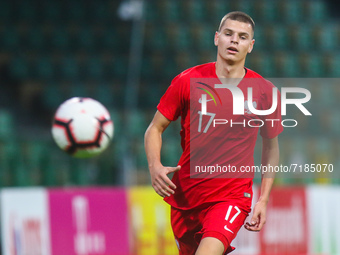 Marcel Blachewicz (POL) during the match between Finland v Poland - European Under-19 Championship 2022: Qualifying round, in Grodzisk Wielk...